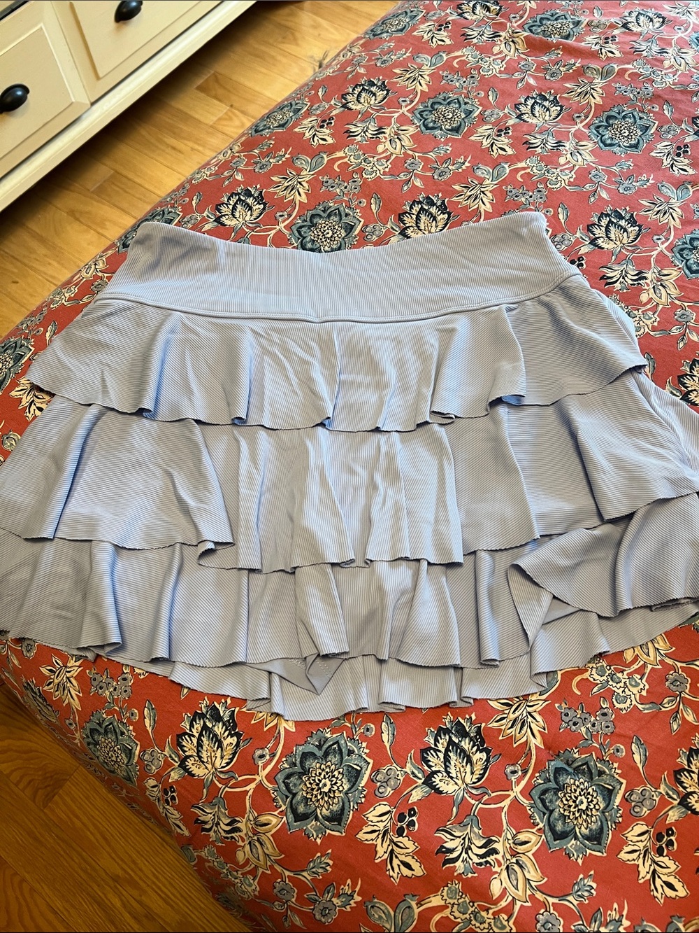 Arizona Jean Company Light Blue Tiered Ruffle Skirt